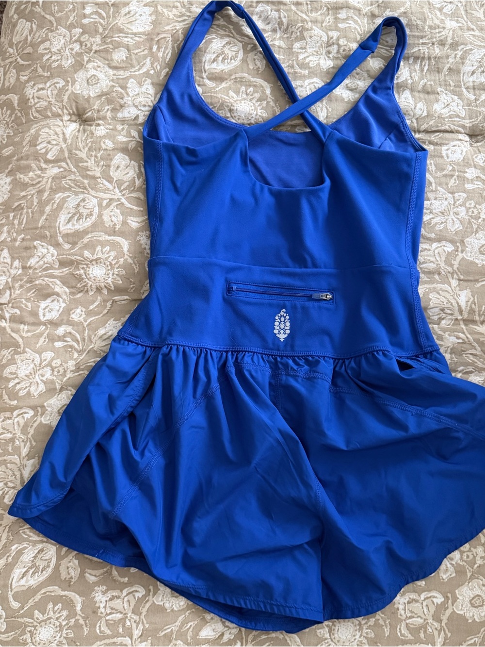 FP Movement Righteous Runsiw Royal Blue Crossback Skort One-Piece - Picture 3 of 6
